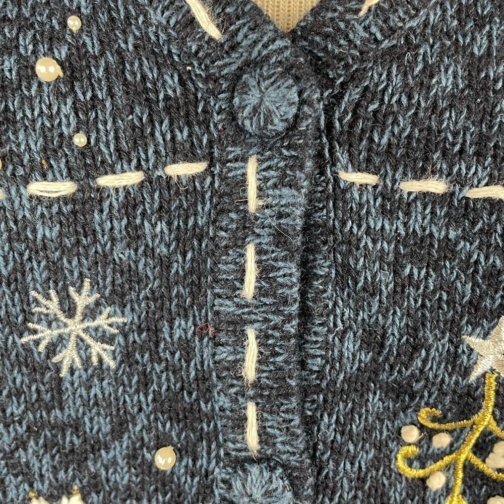 Reference Point Christmas Sleeveless Cardigan Swe… - image 3